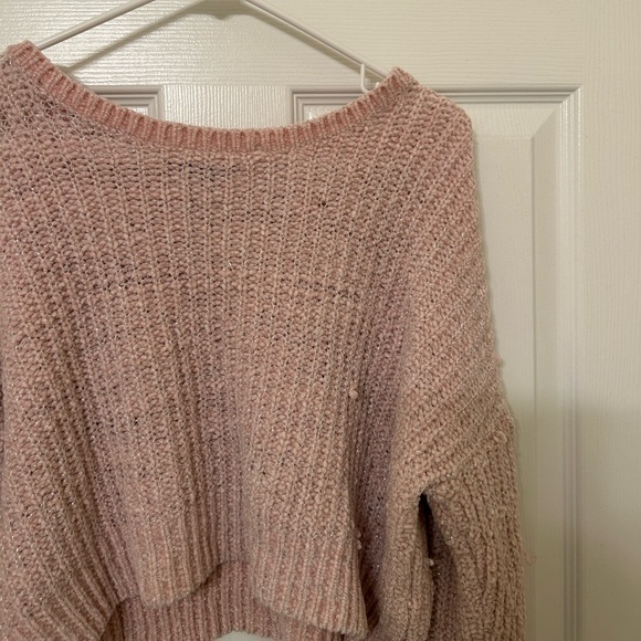 Forever 21 Blush Pink Cropped Knit Sweater - Picture 4 of 7